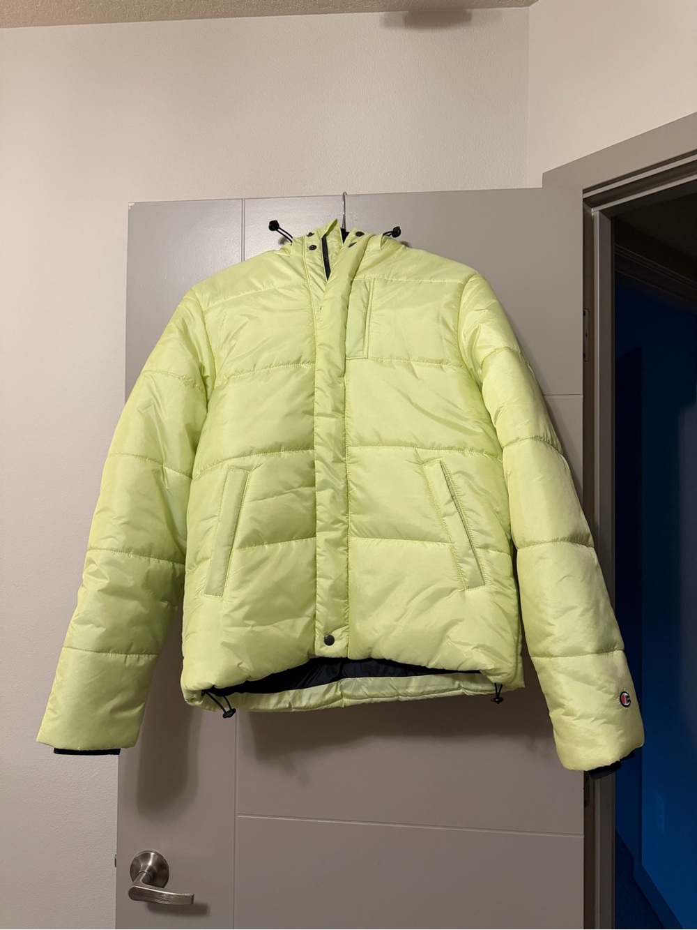 Vintage Champion Neon Lime Puffer Jacket